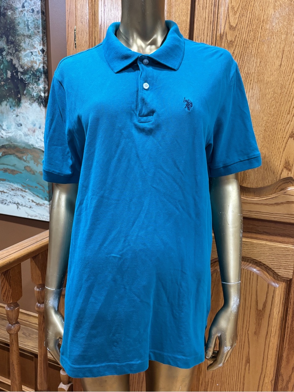 U.S. Polo Assn. Men's Bright Blue green  Polo Shirt